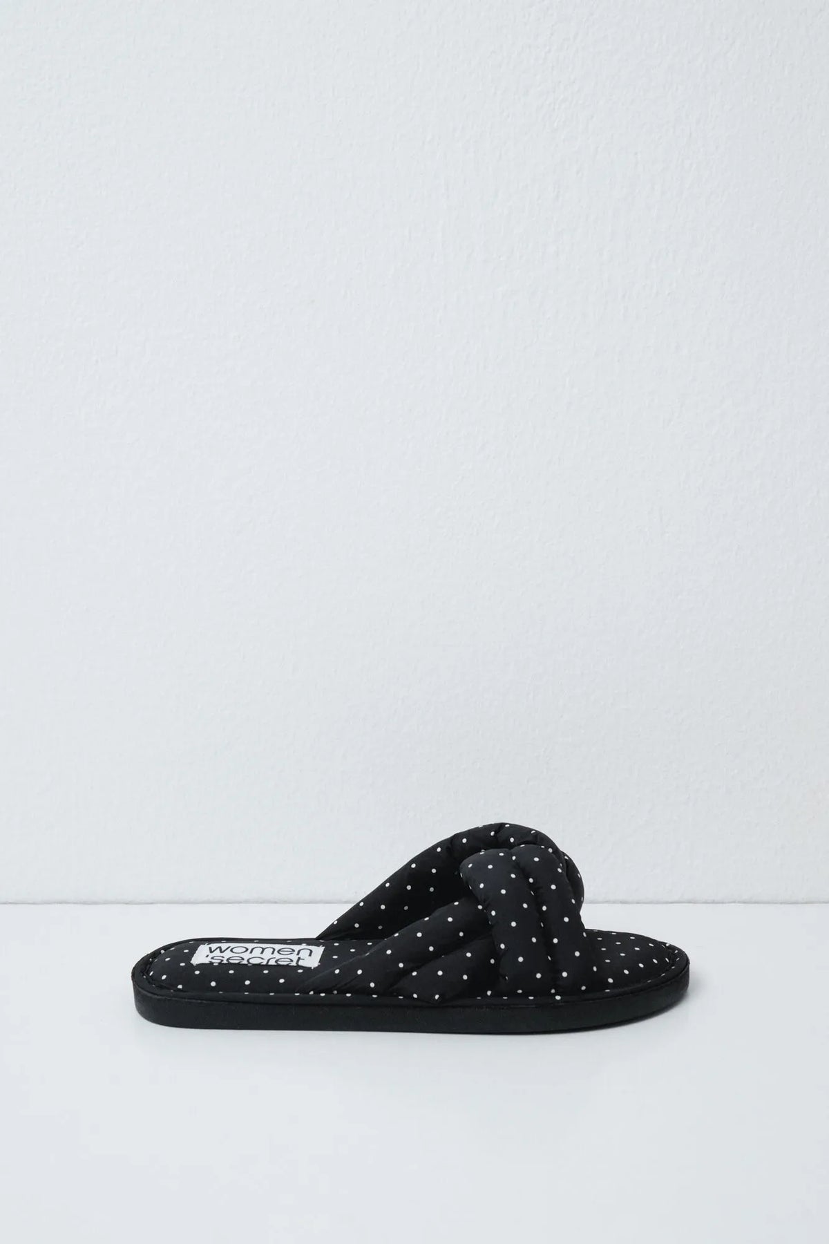 Women Secret Black Women Polka-Dot Knot Slippers SKU: 4994432_01 Image 04