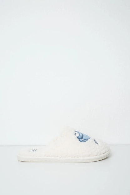 Women Secret Ivory Women Snoopy Faux Shearling Slippers SKU: 4994433_96 Image 03