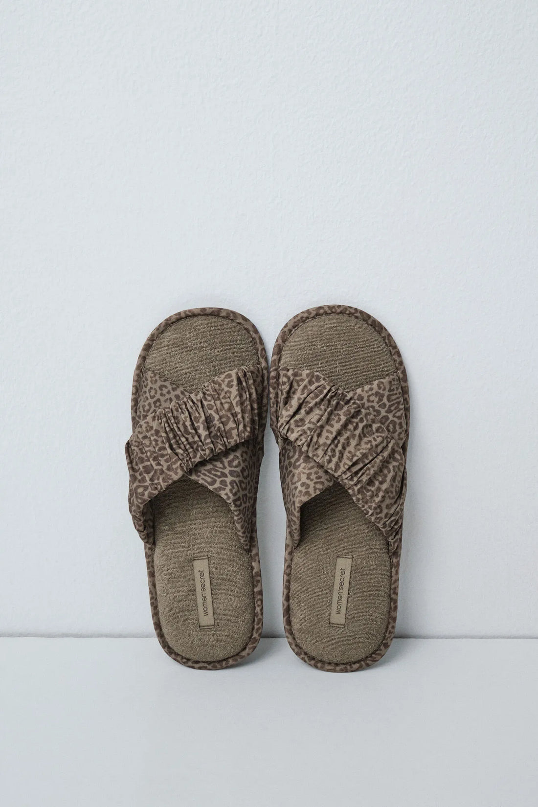 Women Secret Medium Khaki Women Animal Print Slippers Travel Pack SKU: 4994435_92 Image 01