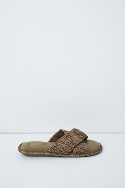 Women Secret Medium Khaki Women Animal Print Slippers Travel Pack SKU: 4994435_92 Image 02