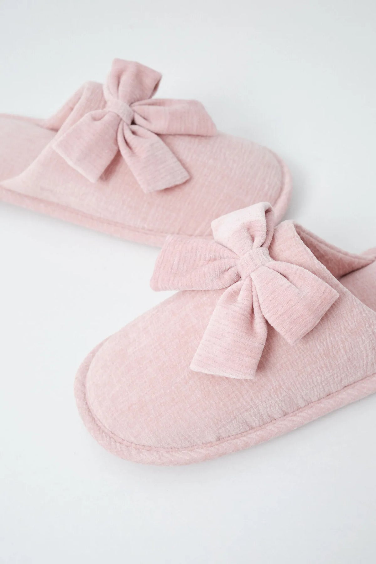 Women Secret Pink Women Pink Velvet Bow Slippers SKU: 4994439_71 Image 02