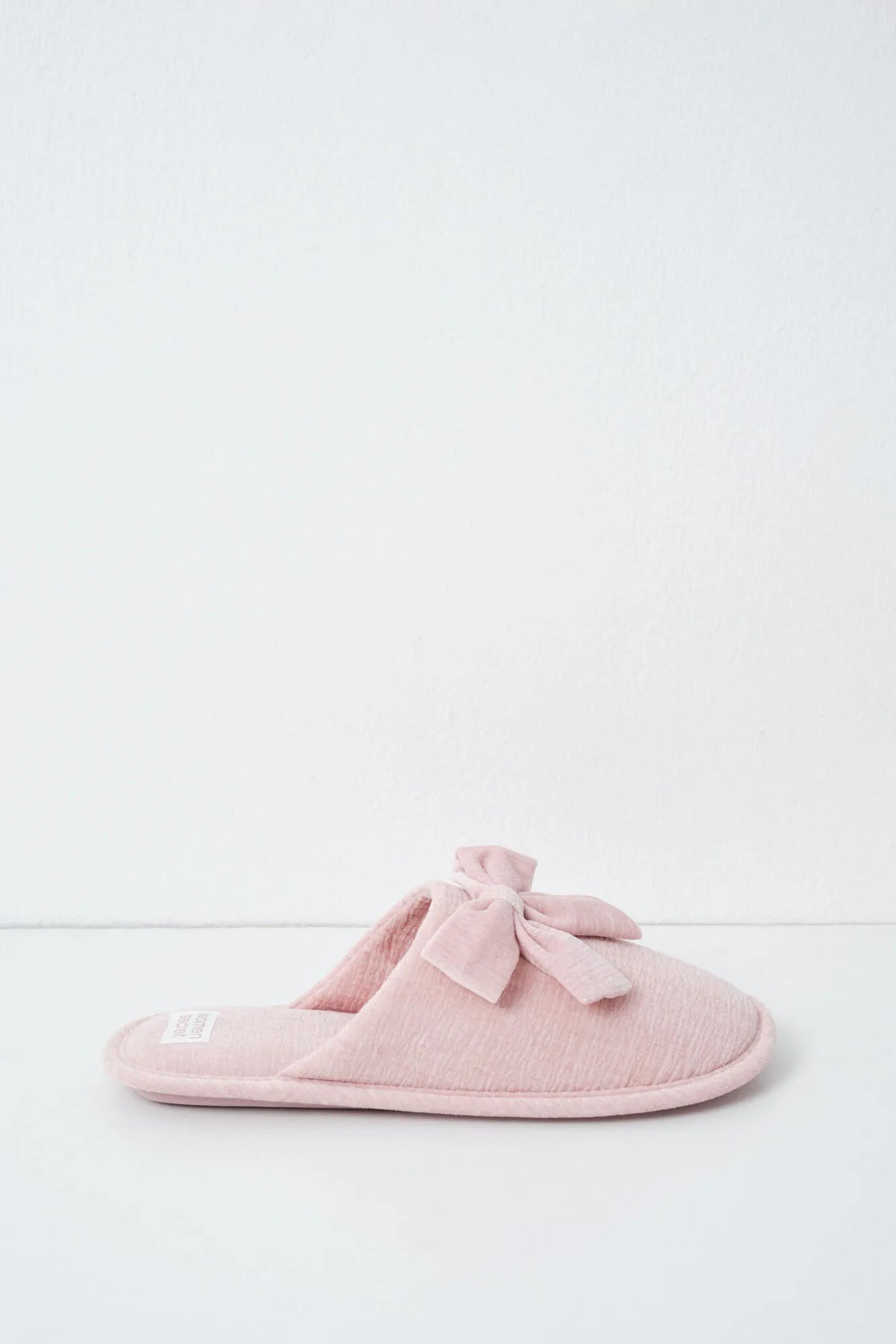 Women Secret Pink Women Pink Velvet Bow Slippers SKU: 4994439_71 Image 03