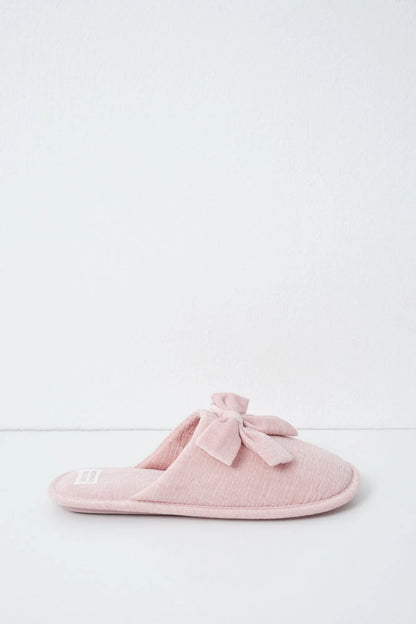 Women Secret Pink Women Pink Velvet Bow Slippers SKU: 4994439_71 Image 03
