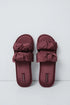 Women Secret Maroon Women Puffer Knot Double Strap Slippers SKU: 4994446_69 Image 01