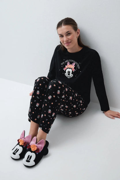 Women Secret Black Women Minnie Halloween Slippers SKU: 4994447_01 Image 02