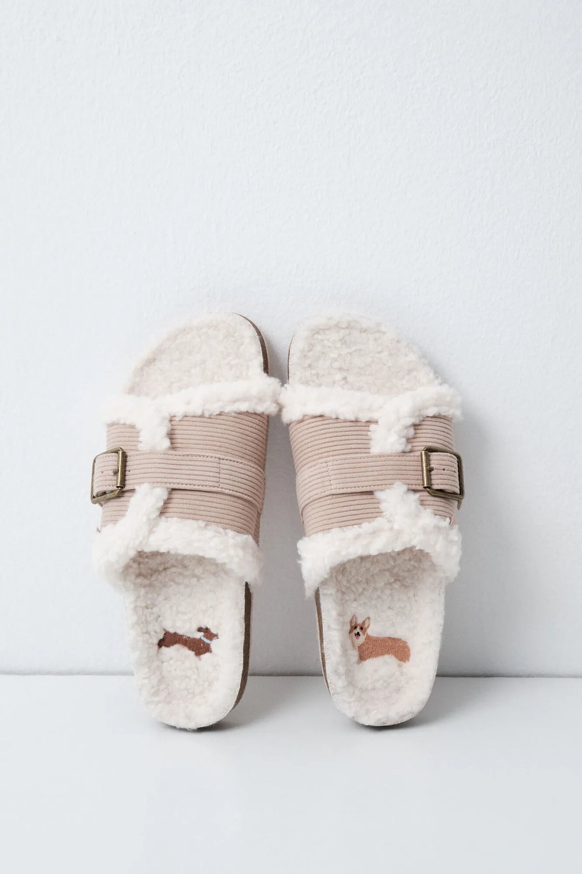 Women Secret Medium Brown Women Faux Shearling Slippers SKU: 4994454_31 Image 01