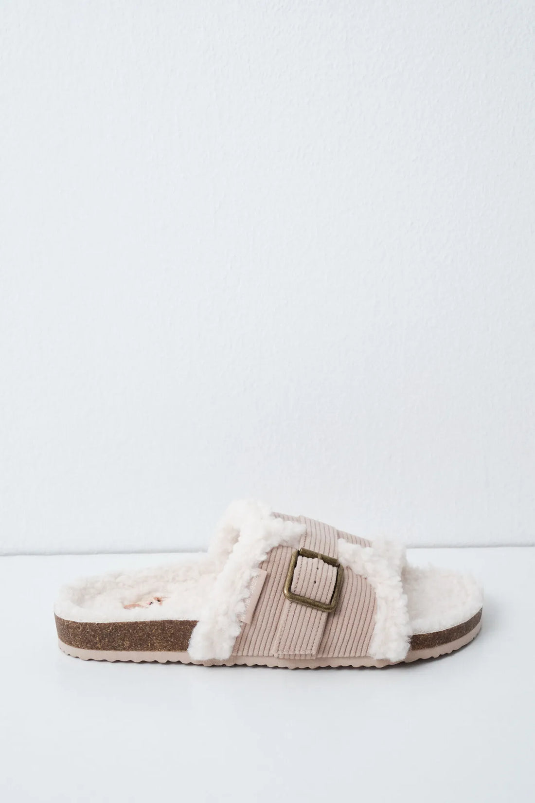 Women Secret Medium Brown Women Faux Shearling Slippers SKU: 4994454_31 Image 02