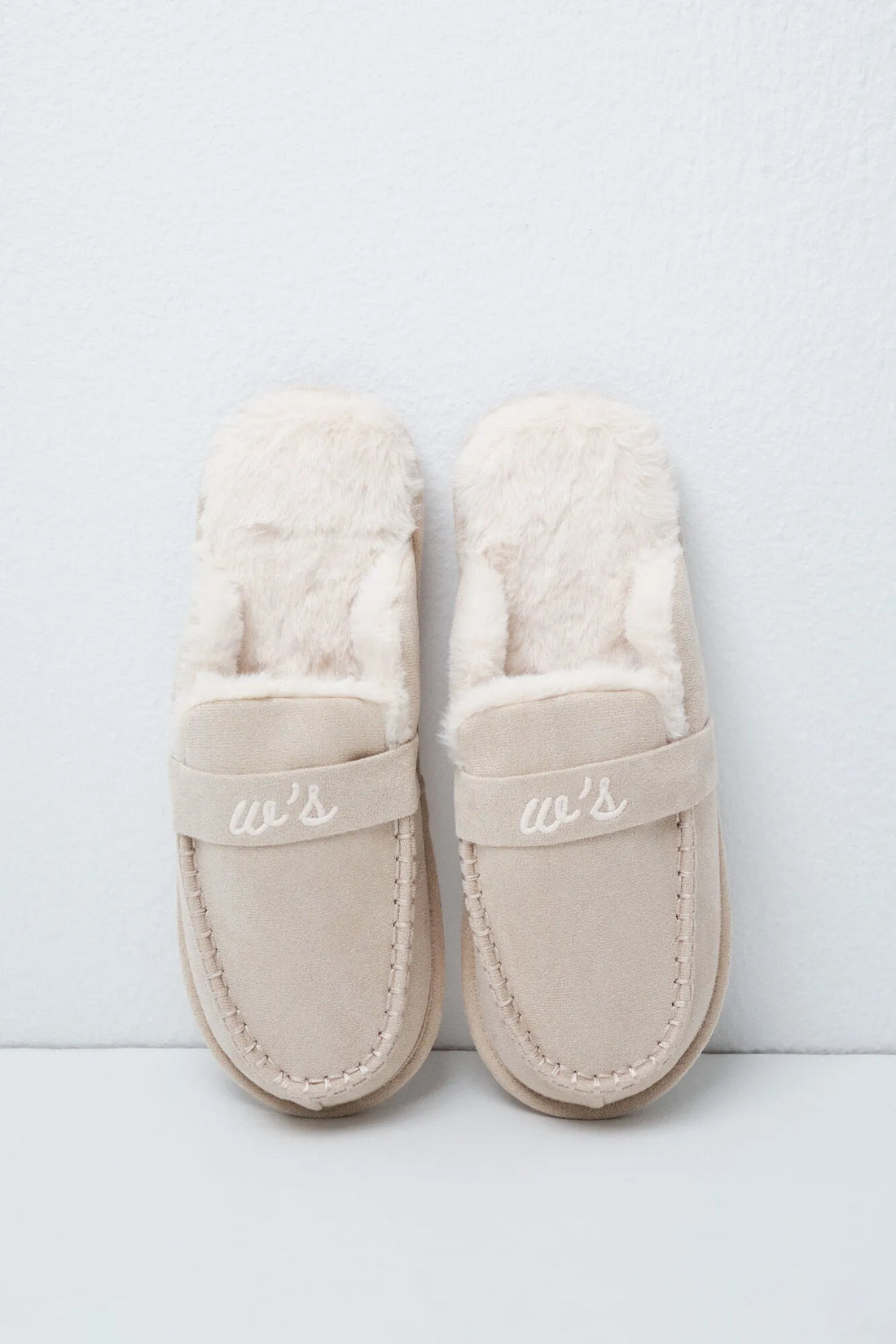 Women Secret Ivory Women Beige Lined Loafer Slippers SKU: 4994460_96 Image 01