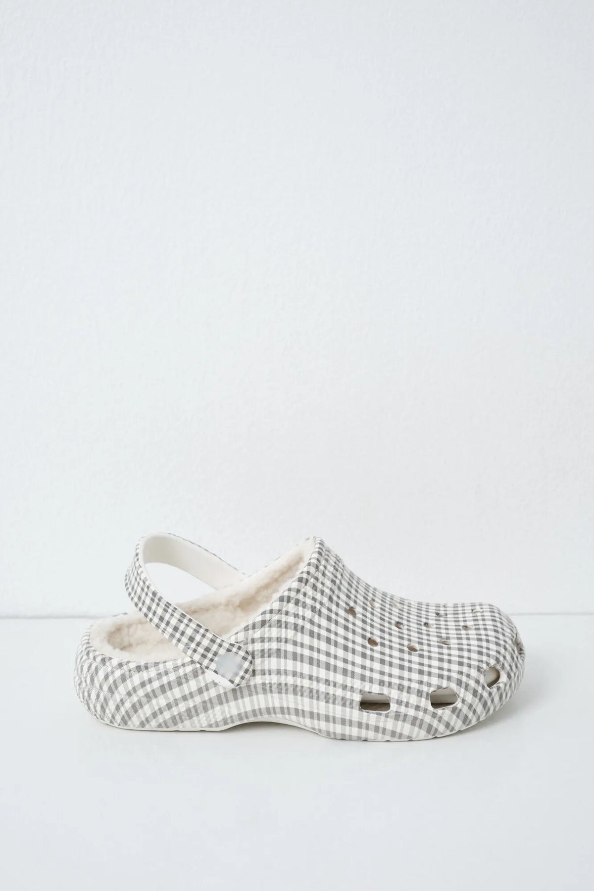 Women Secret Medium Khaki Women Plaid Lined Clog Slippers SKU: 4994463_92 Image 02
