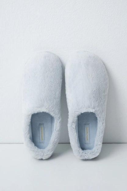 Women Secret Medium Blue Women Blue Faux Fur Slippers SKU: 4994515_14 Image 01