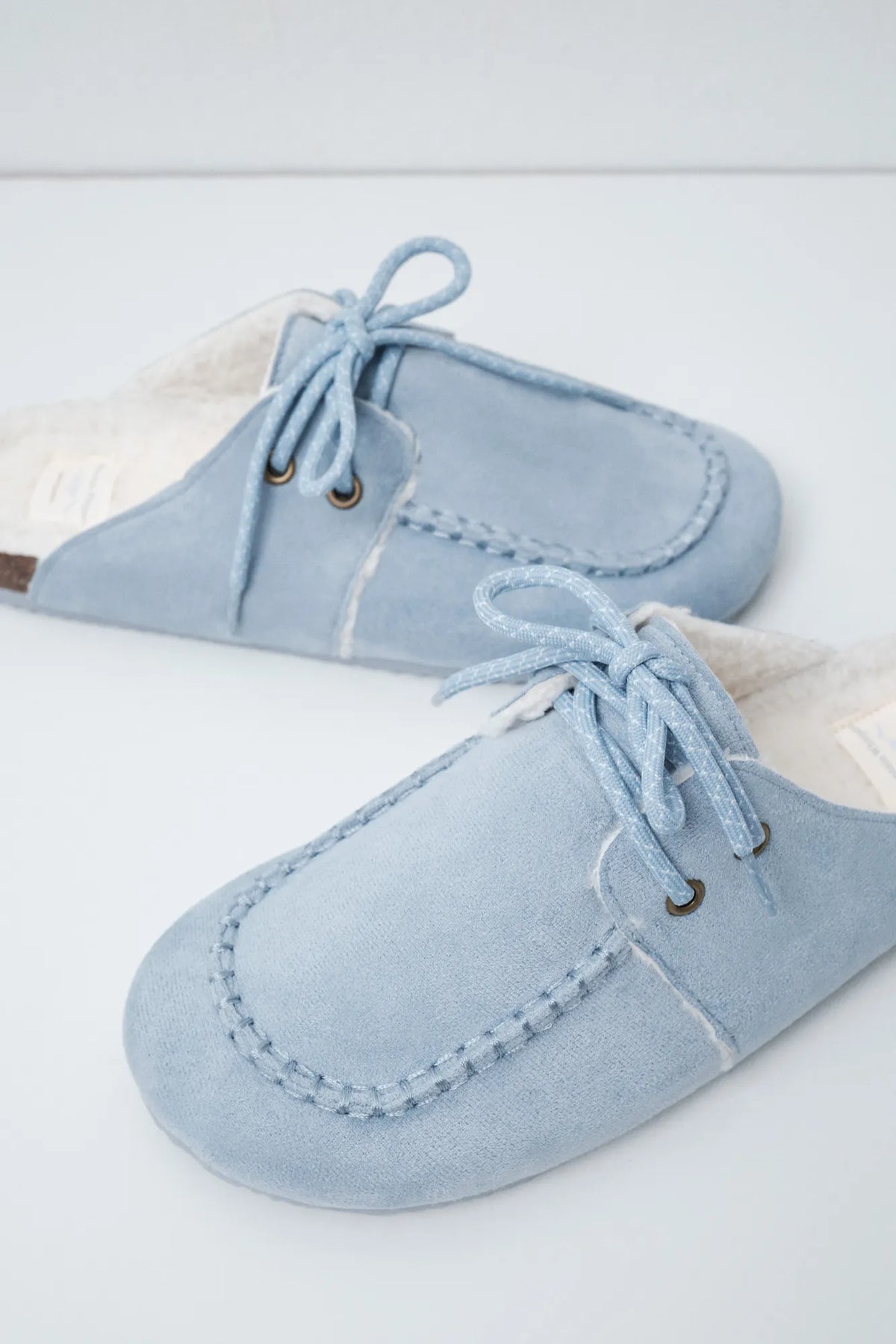 Women Secret Medium Blue Women Blue Lined Loafer Slippers SKU: 4994528_14 Image 02