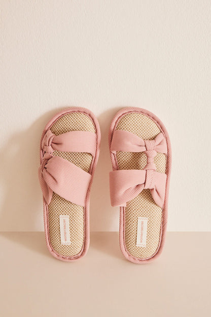 Pink Knot House Shoe_01