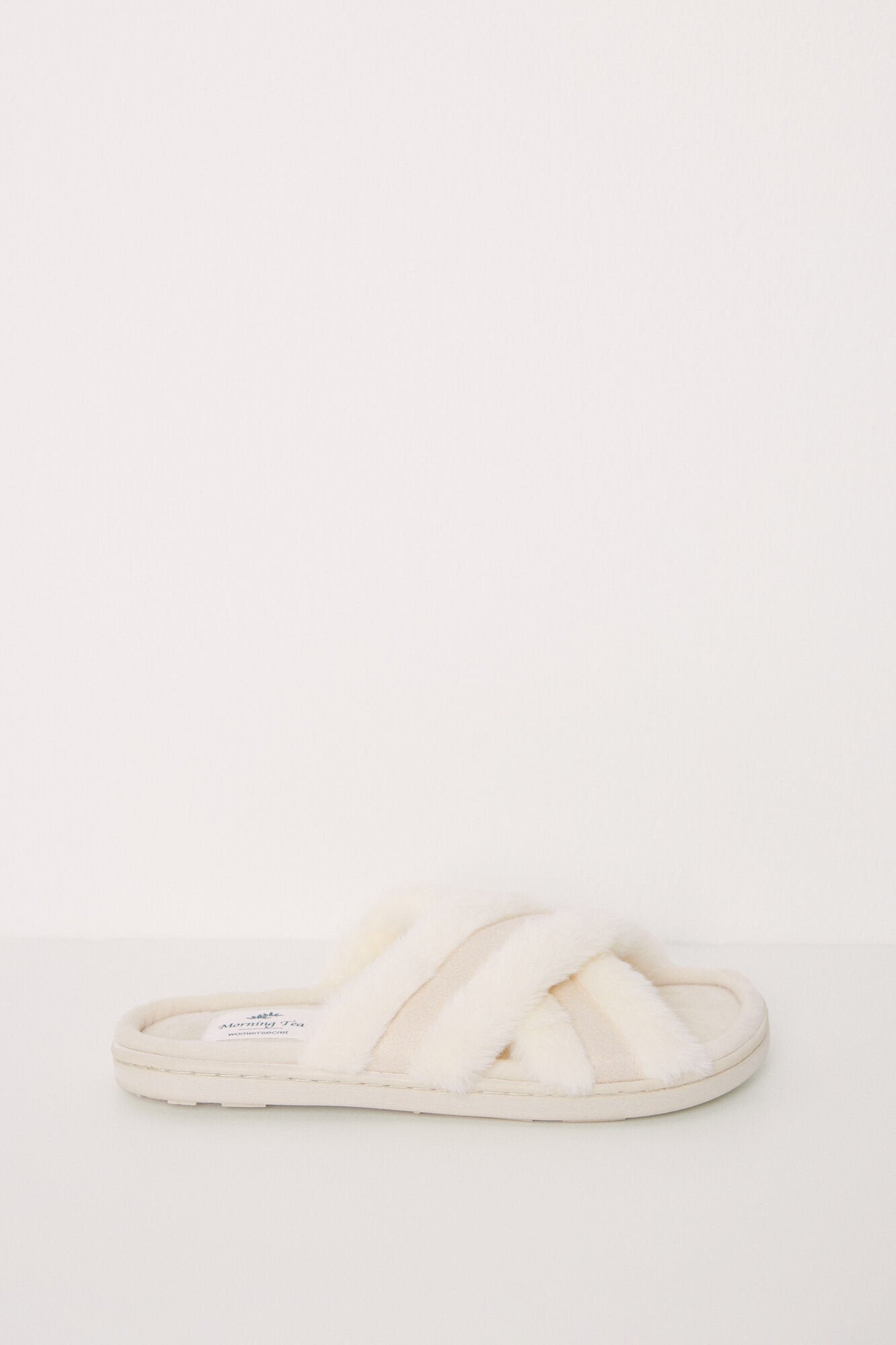 Beige Padded House Slippers_01