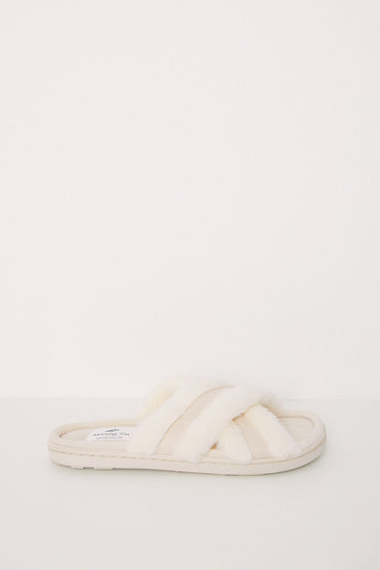 Beige Padded House Slippers_01