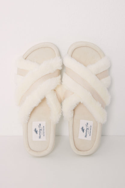 Beige Padded House Slippers_02