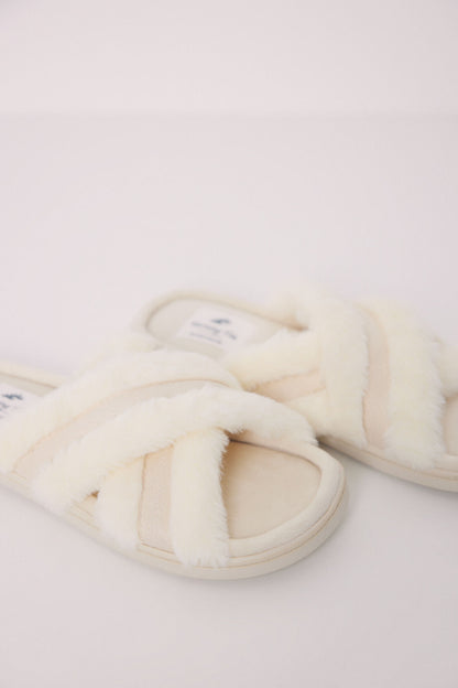 Beige Padded House Slippers_04