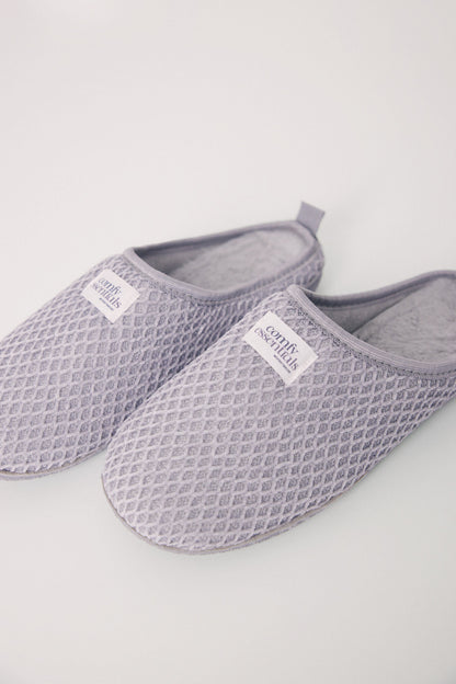 Gray Chenilla House Slippers_04