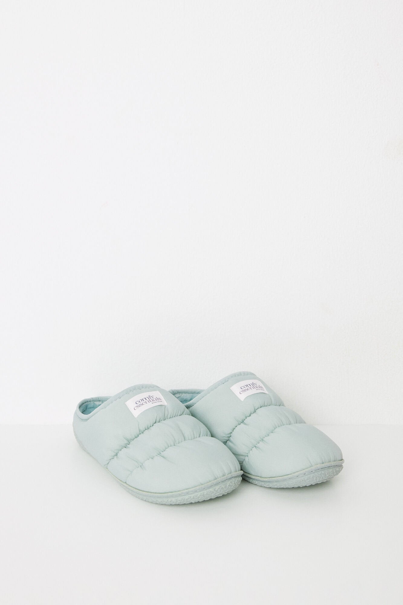 Women Secret_Green Padded Nylon House Slippers_4999679_23_03