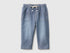 Benetton Blue Unisex Chambray Trousers with Drawstring SKU: 49D7AF020_901 Image 01