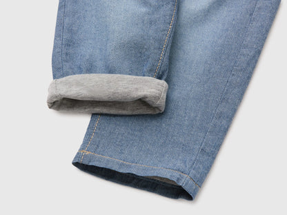 Benetton Blue Unisex Chambray Trousers with Drawstring SKU: 49D7AF020_901 Image 03