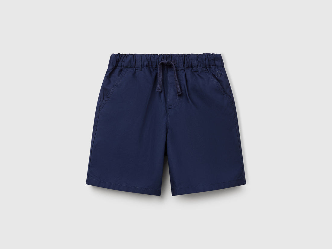 Benetton_100% Cotton Shorts with Drawstring_4AC7G902O_252_01