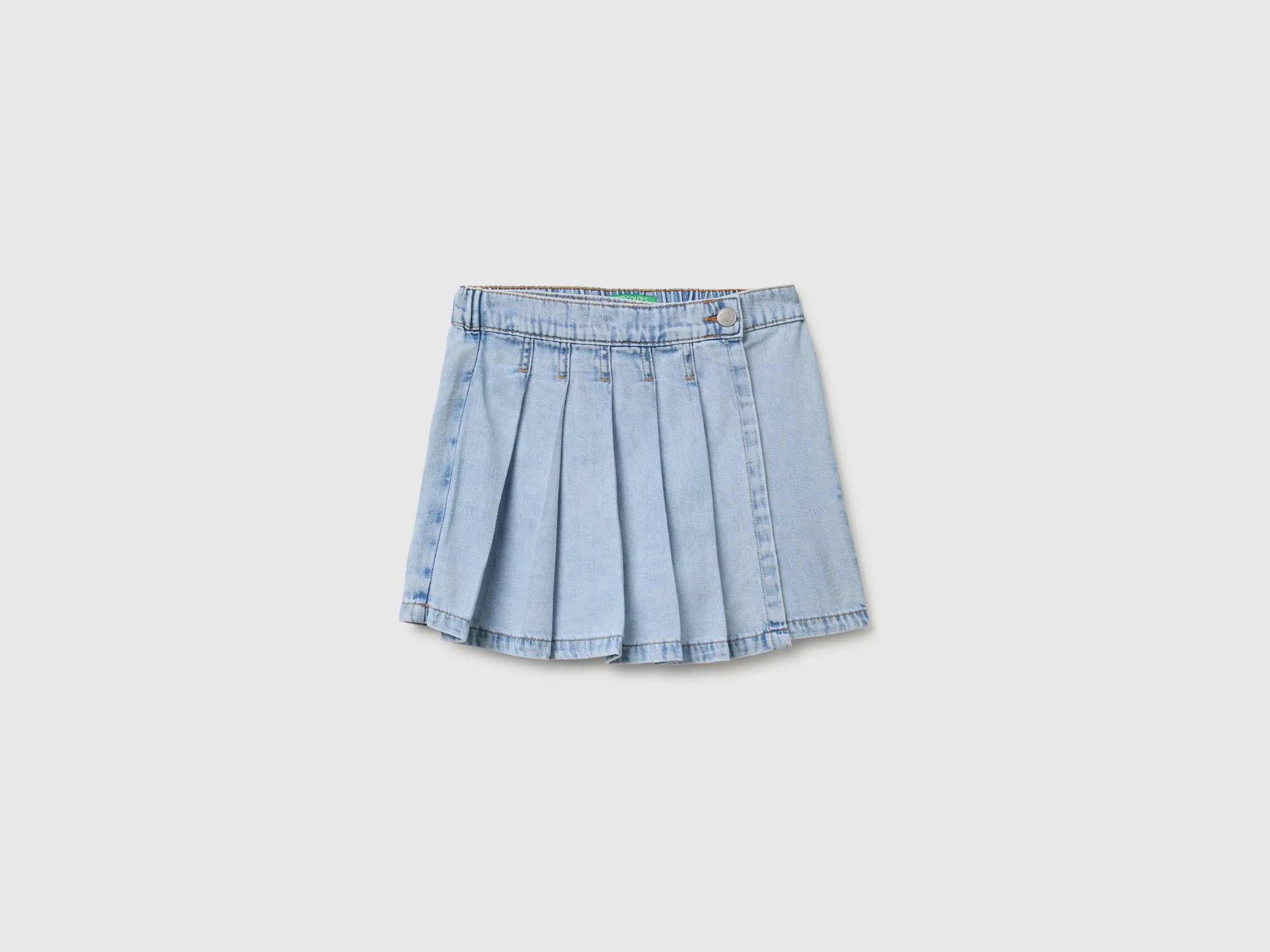 Benetton Blue Girls Denim Culottes SKU: 4AD6C904Z_901 Image 01