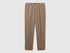 Benetton Brown Men Chinos in Pure Linen SKU: 4AGH55HW8_04B Image 01