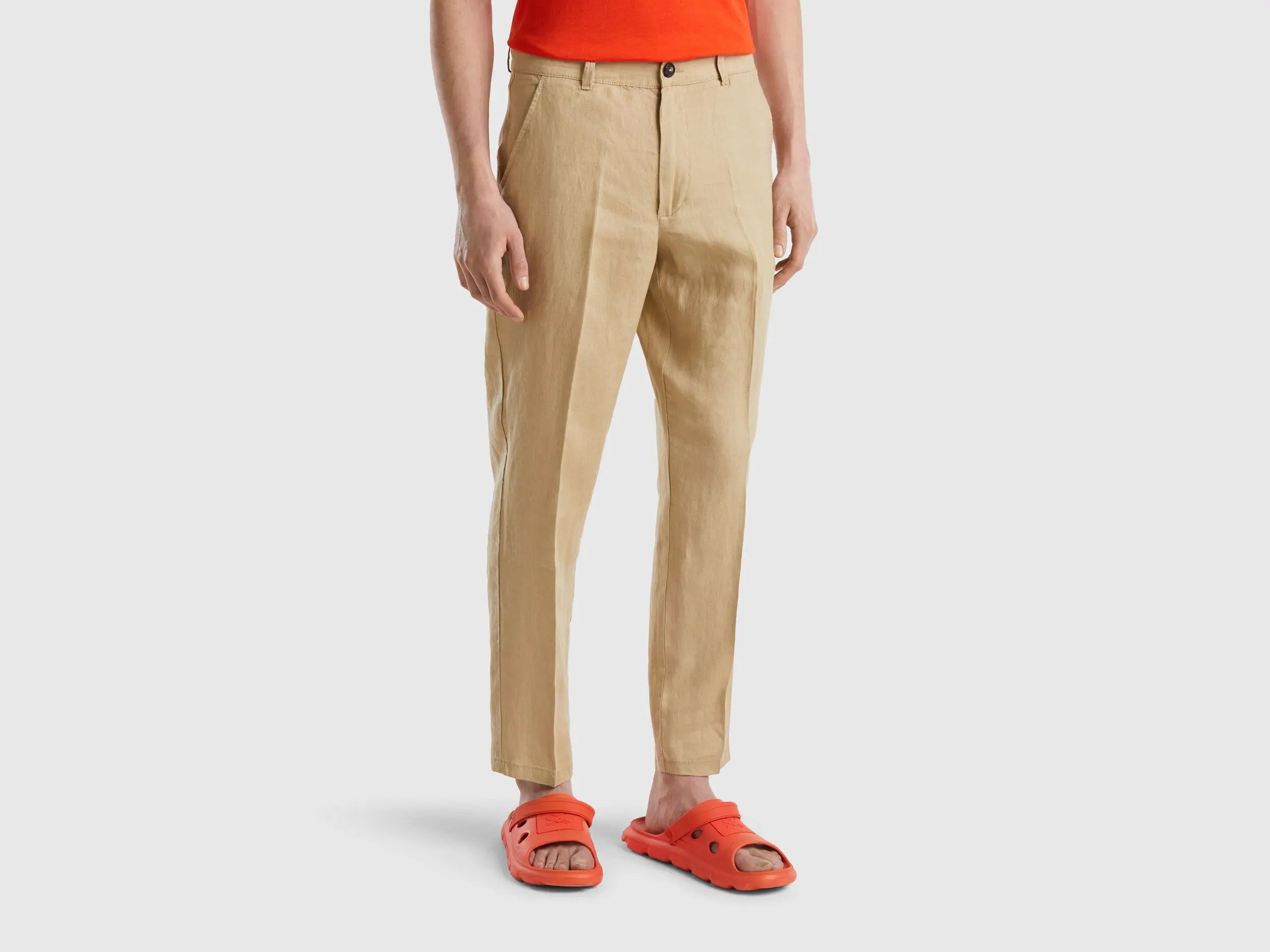 Chinos In Pure Linen_4AGH55HW8_393_01