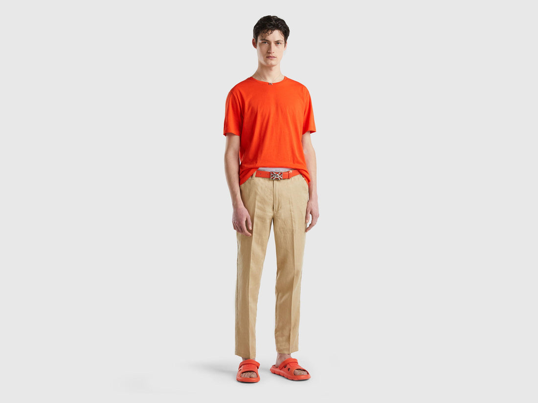 Chinos In Pure Linen_4AGH55HW8_393_03