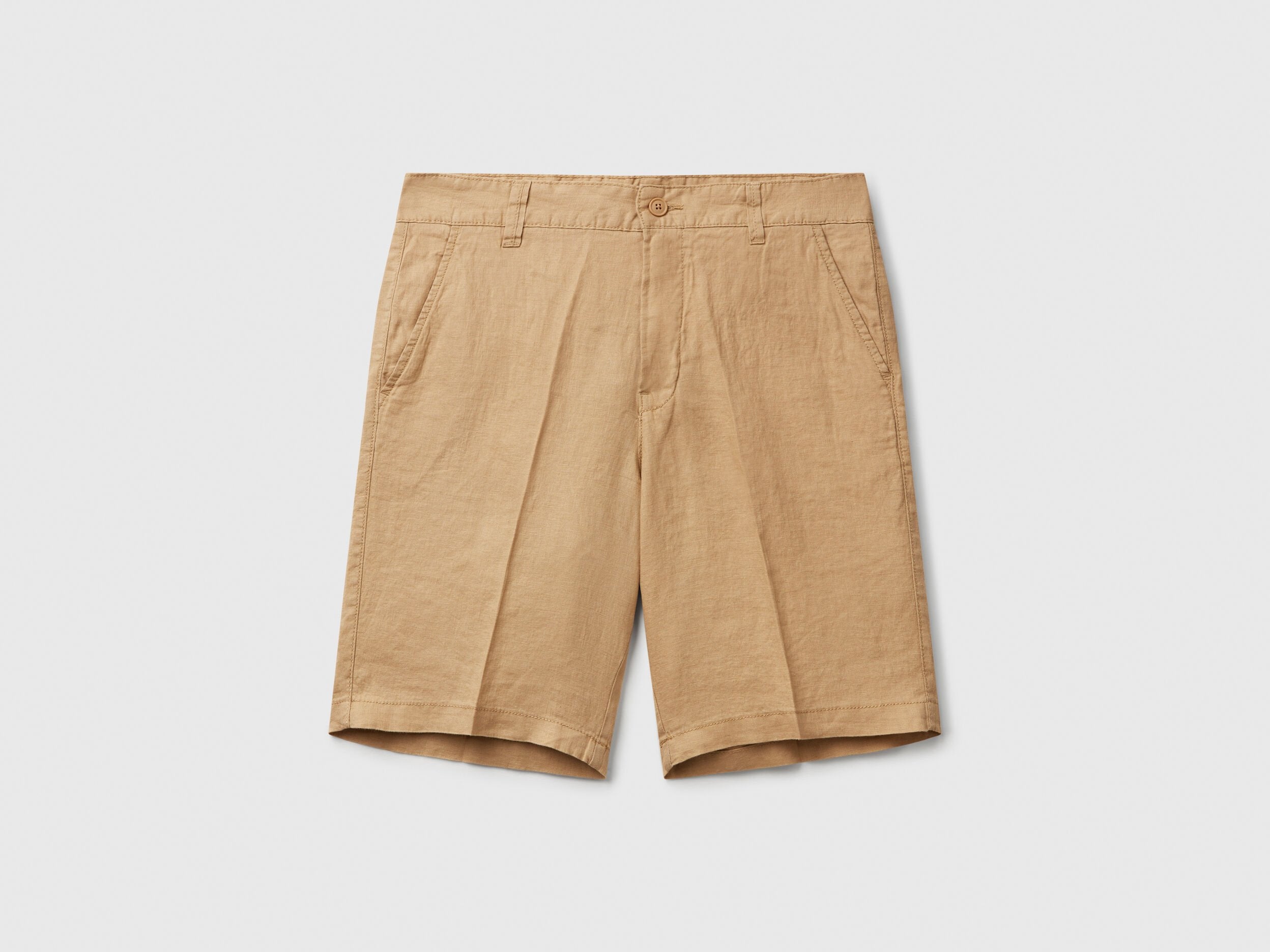 Benetton_Bermudas in Pure Linen_4AGH59548_393_04