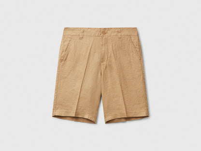 Benetton_Bermudas in Pure Linen_4AGH59548_393_04