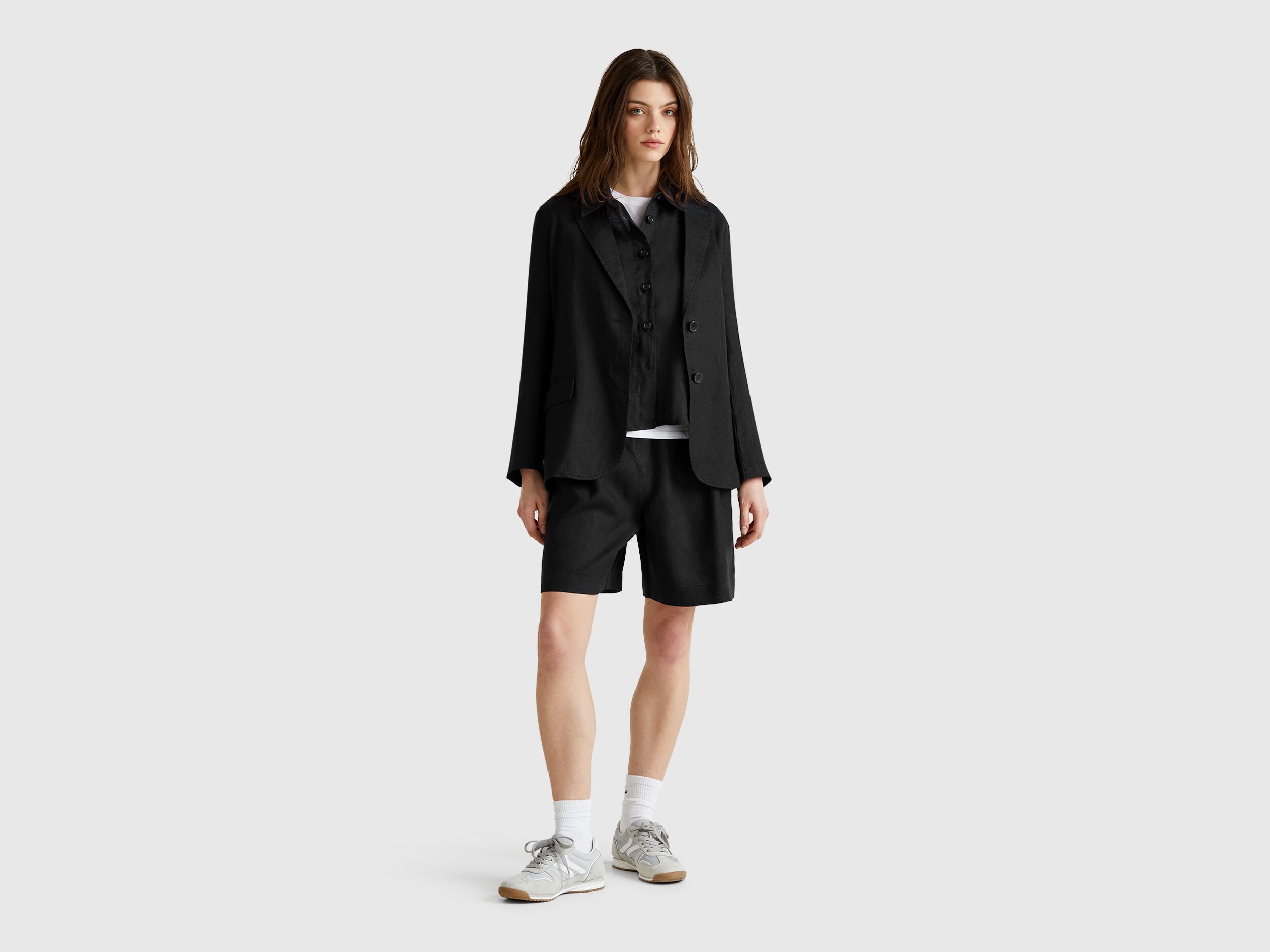 Benetton_100% Linen Bermudas_4AGHD901V_100_01