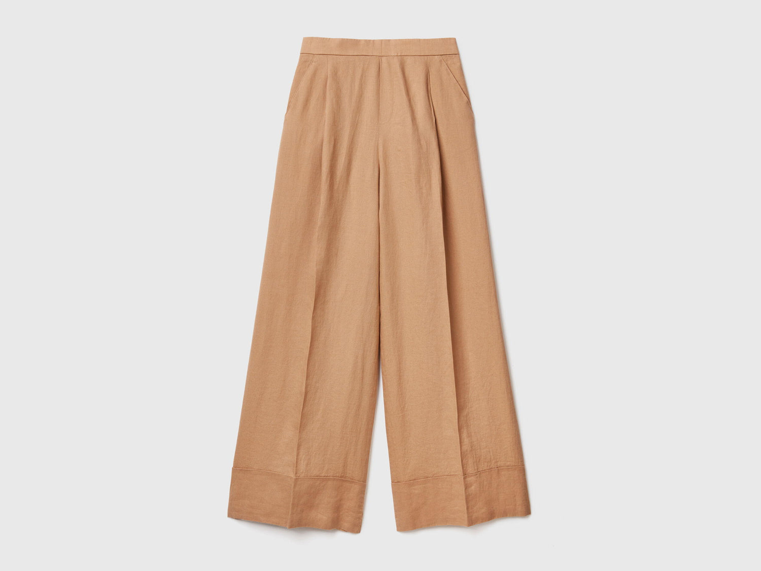 Palazzo Trousers In 100% Linen_4AGHDF016_193_04