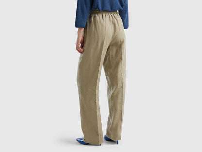 Trousers In Pure Linen With Elastic_4Aghdf03C_0W9_02