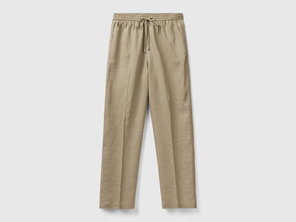 Trousers In Pure Linen With Elastic_4Aghdf03C_0W9_04