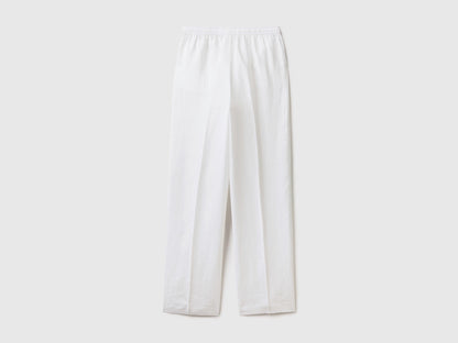 Trousers In Pure Linen With Elastic_4AGHDF03C_101_05