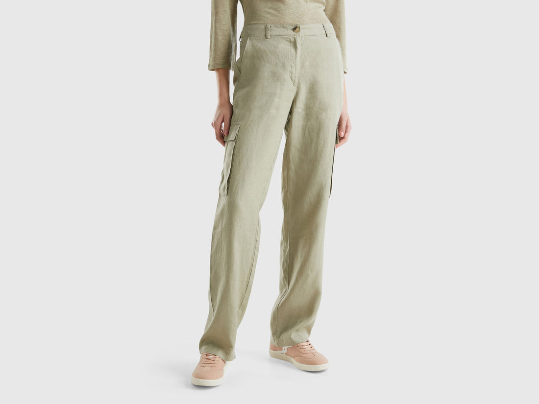Pure Linen Cargo Trousers_4Aghdf05V_0W9_01