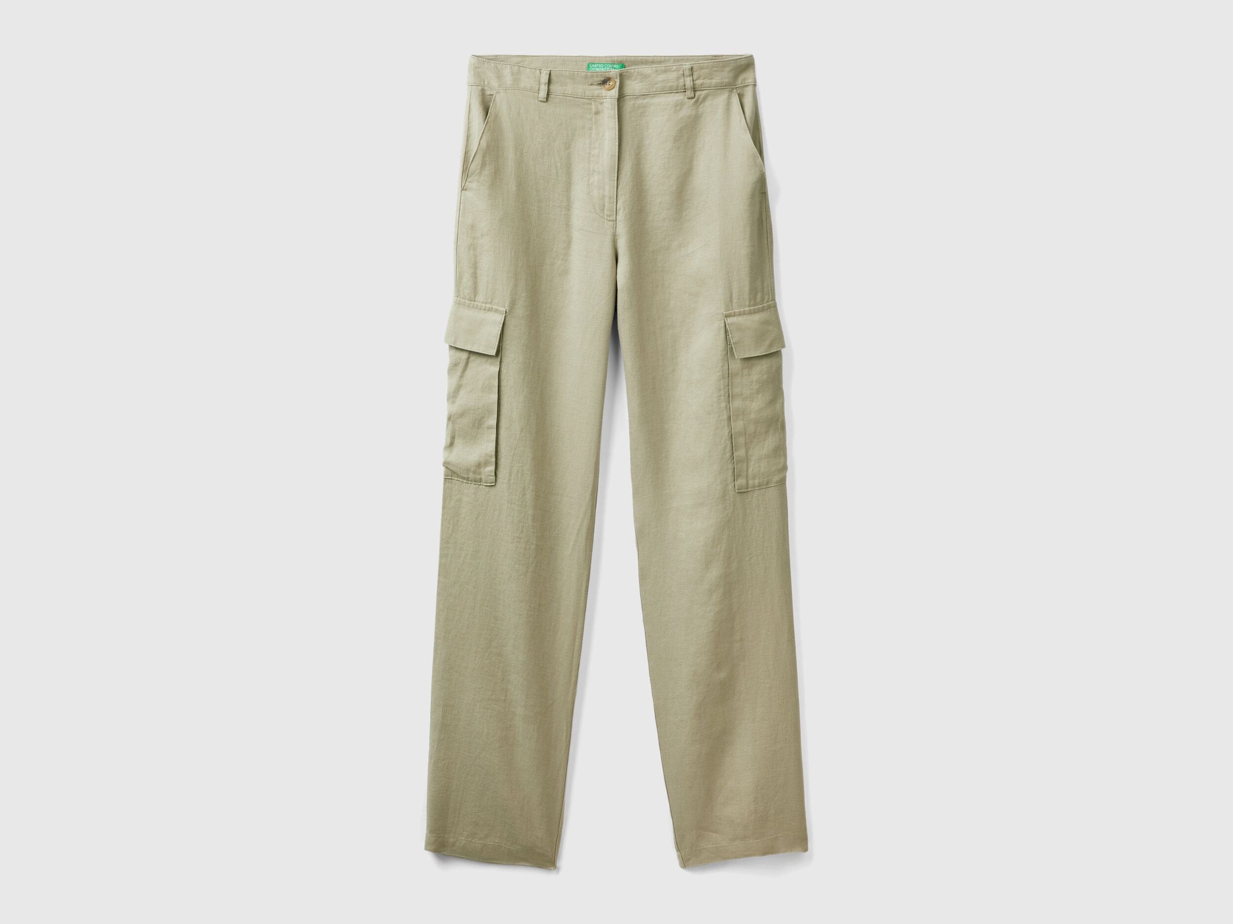 Pure Linen Cargo Trousers_4Aghdf05V_0W9_04
