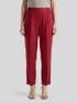 Benetton Strawberry Women 100% Linen Cigarette Trousers SKU: 4AGHDF079_2G1 Image 00
