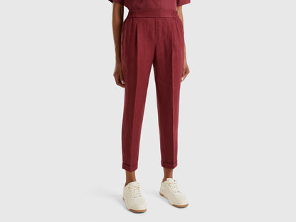 Regular Fit Pure Linen Trousers_4AGHDF079_3H8_02