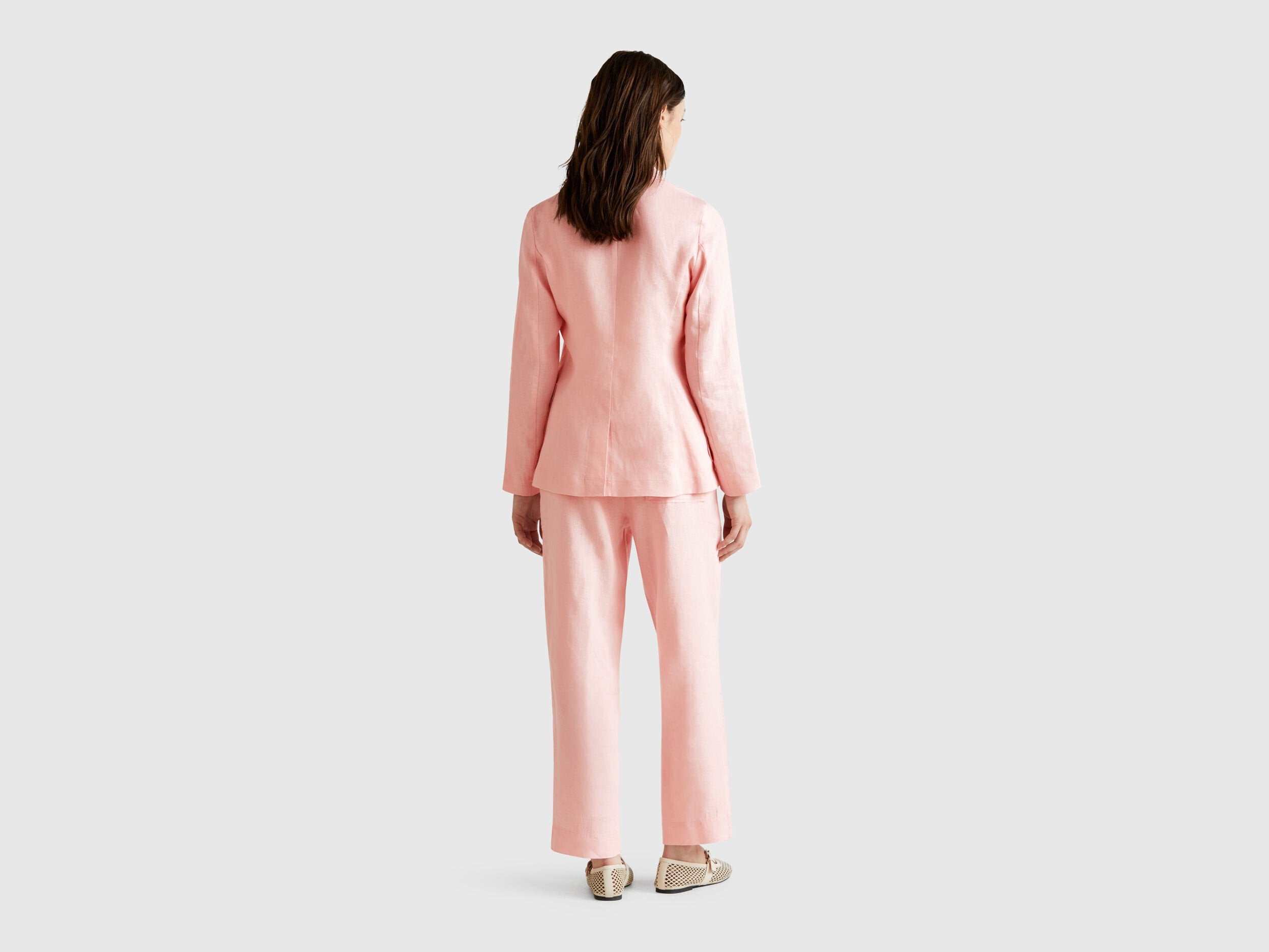 Benetton_Trousers in Pure Linen with Elastic_4AGHDF08J_04U_03