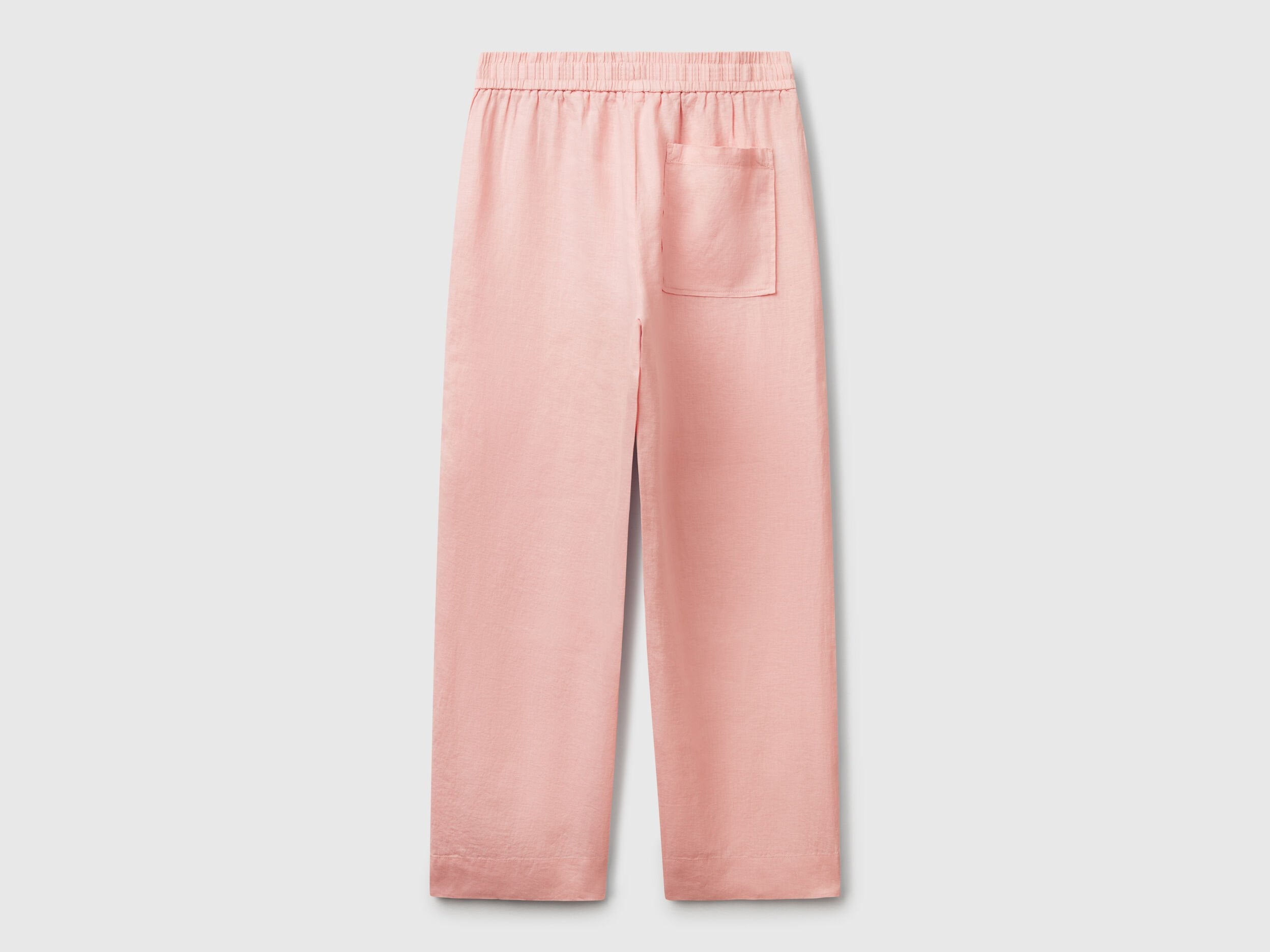 Benetton_Trousers in Pure Linen with Elastic_4AGHDF08J_04U_05