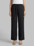 Benetton Black Women Trousers in Pure Linen with Elastic SKU: 4AGHDF08J_100 Image 00