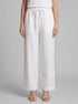 Benetton White Women Trousers in Pure Linen with Elastic SKU: 4AGHDF08J_101 Image 00
