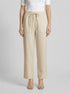 Benetton Beige Women Trousers in Pure Linen with Elastic SKU: 4AGHDF08J_152 Image 00