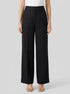 Benetton Black Women Palazzo Trousers in 100% Linen SKU: 4AGHDF08K_100 Image 00