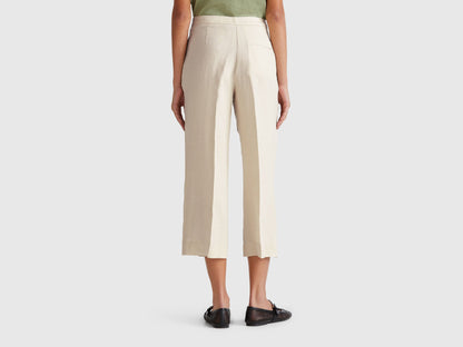 Benetton_Cropped Sweatpants in Pure Linen_4AGHDF08M_152_03