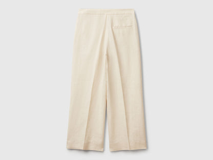 Benetton_Cropped Sweatpants in Pure Linen_4AGHDF08M_152_05