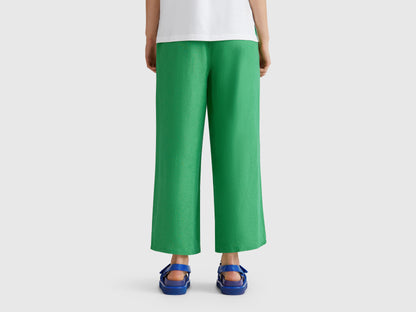 Benetton_Wide Leg Trousers in Pure Linen_4AGHDF09G_0R8_03