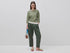Benetton Green Women 100% Linen Straight Trousers SKU: 4AGHDF0AY_20W Image 01